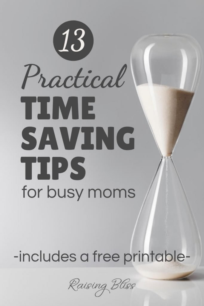 An hourglass with white sand on a white table 13 Practical Time Saving Tips for Busy Moms by Raising Bliss