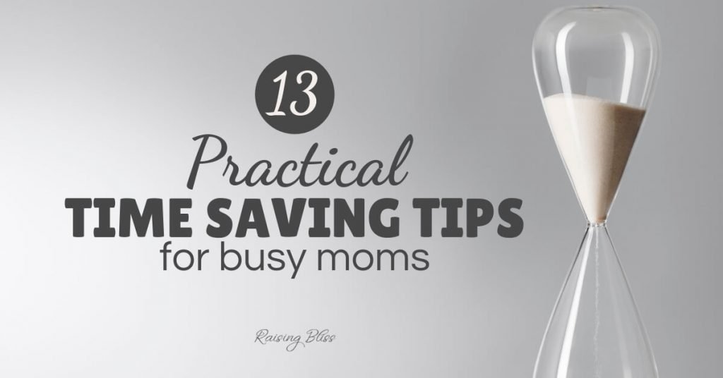 An hourglass with white sand on a white table 13 Practical Time Saving Tips for Busy Moms by Raising Bliss