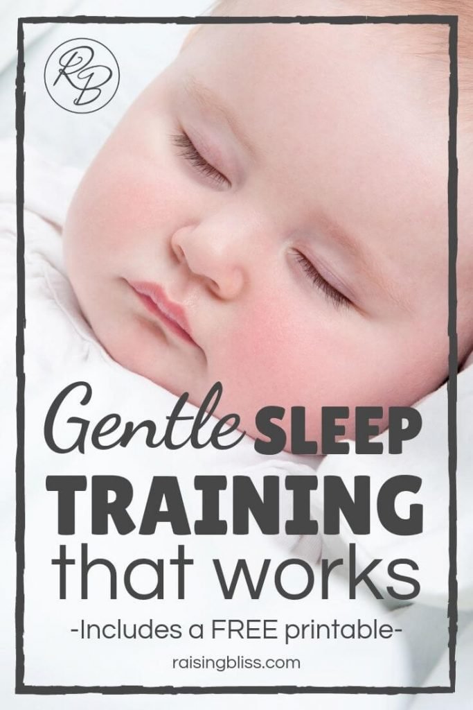 Peacefully sleeping baby Gentle Sleep Training that works by raising bliss