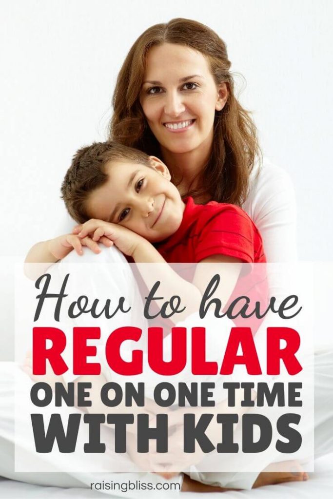 mom and son How to have regular one on one time with kids by Raising Bliss