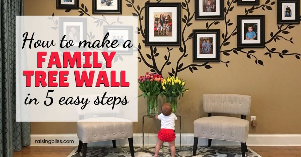 Family Tree Mural - How to make a family tree wall in 5 easy steps by raising bliss