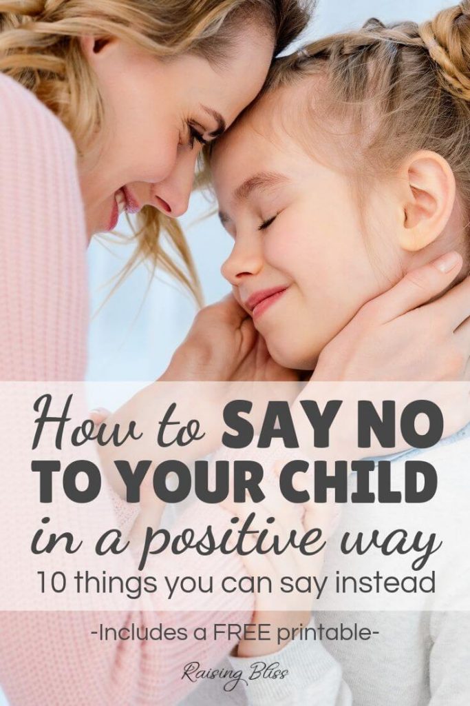 Smiling mother and daughter How to say no to your child in a positive way - 10 things you can say instead by Raising Bliss