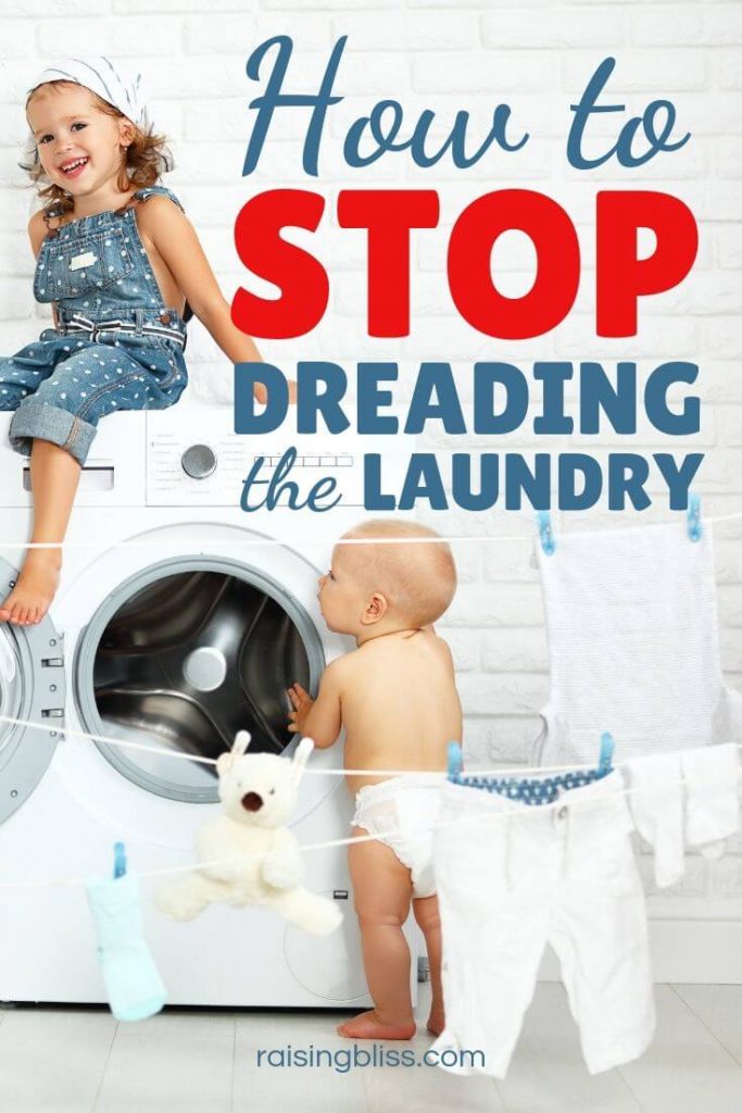 Happy kids and a laundry machine How to stop dreading the laundry