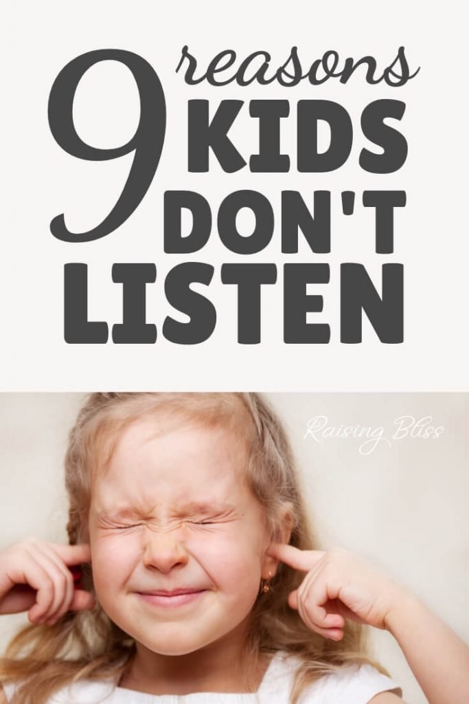 Child closing ears 9 Reasons Kids Dont Listen by Raising Bliss