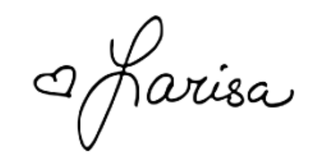 Signature of Larisa at Raising Bliss