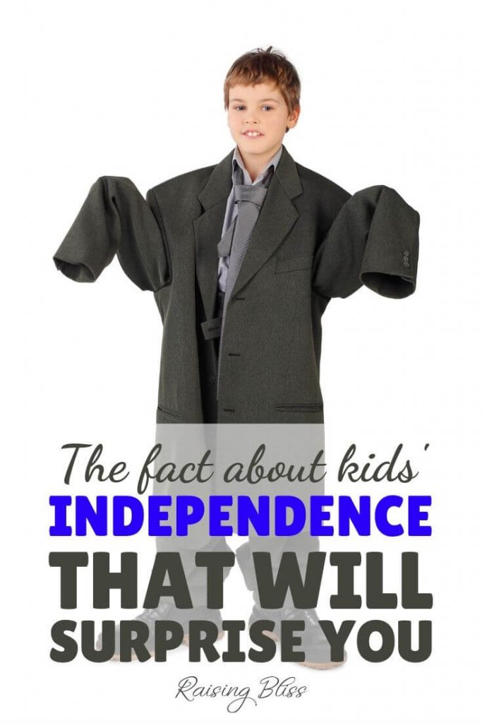 Boy in oversized suit The fact about kids independence that will surprise you