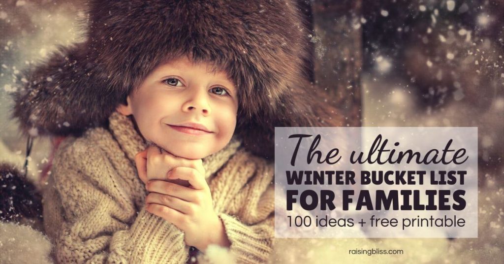 Little boy in a warm hat The ultimate winter bucket list for families 100 ideas