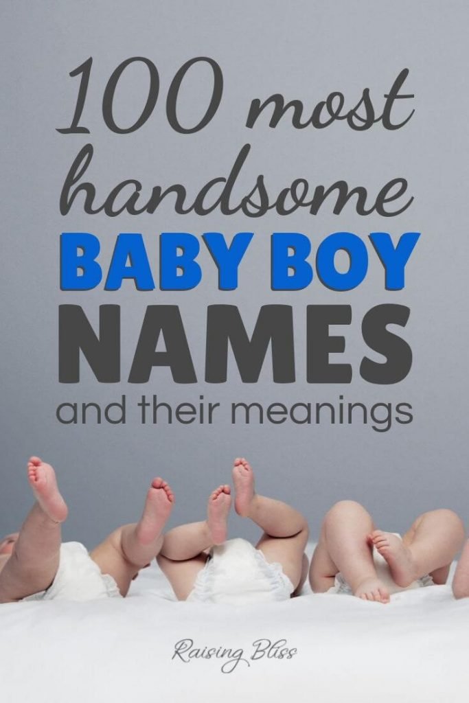 Three Babies feet up 100 best, most handsome baby boy names by Raising Bliss