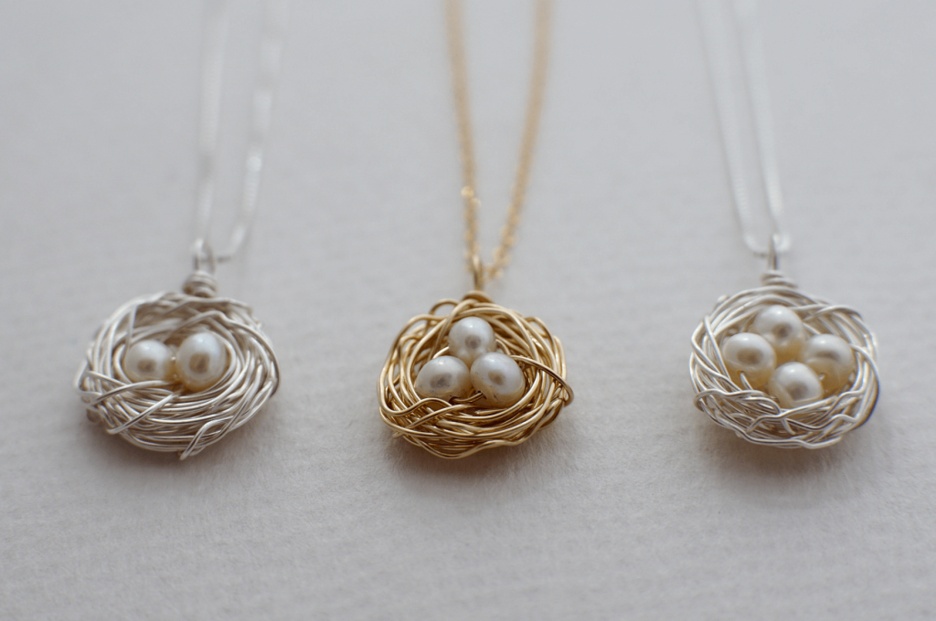 bird nest necklace for mom