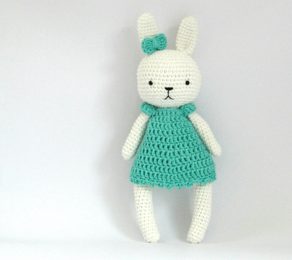 crocheted bunny toy