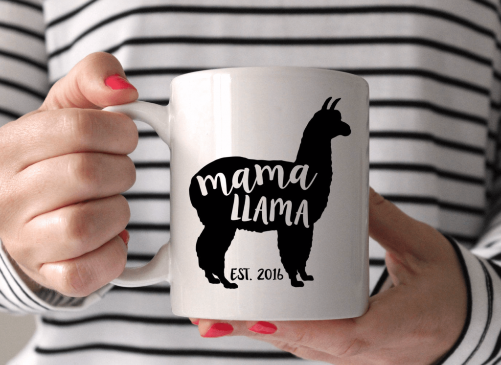 mama llama coffee mug