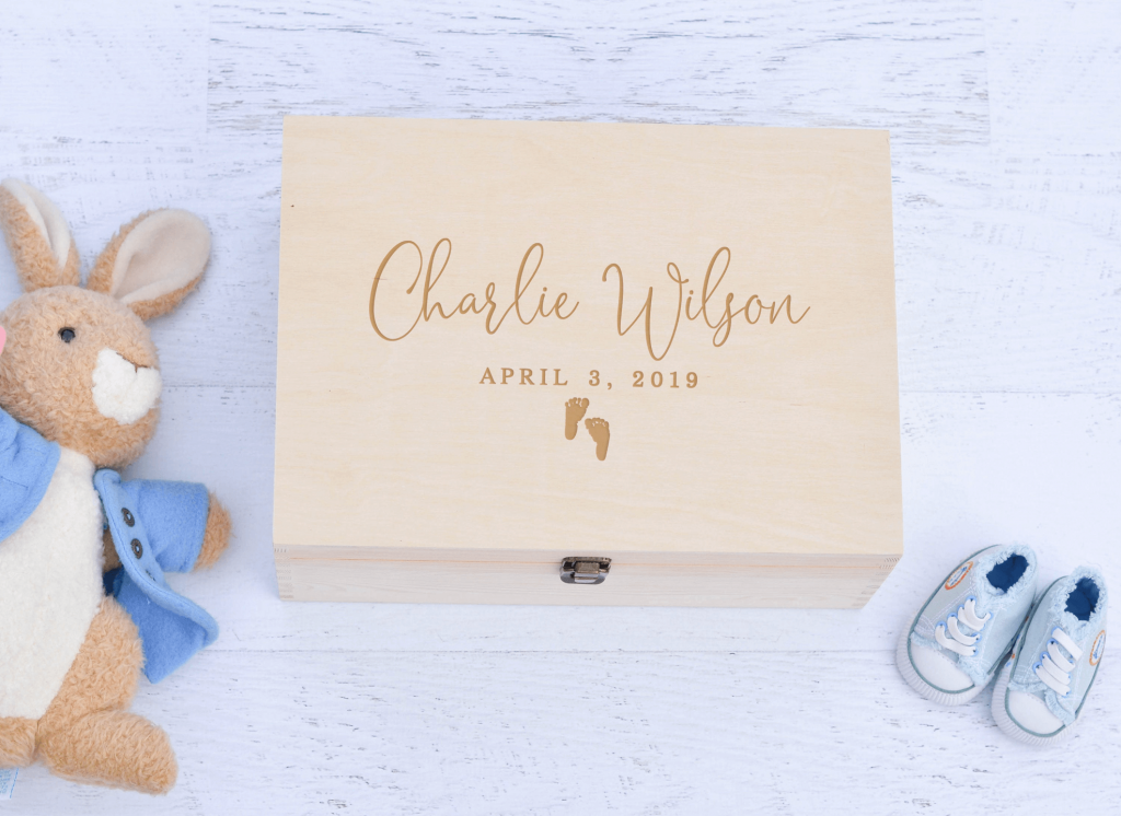 personalized baby keepsake box