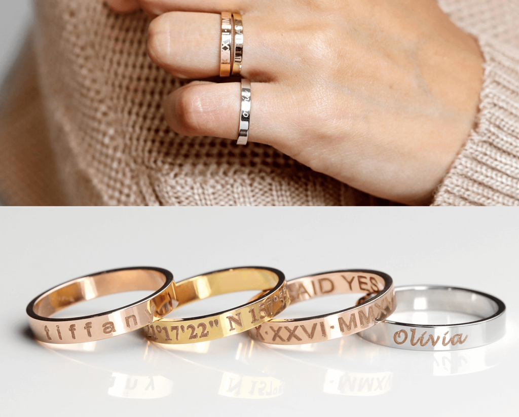 personalized rings for mom