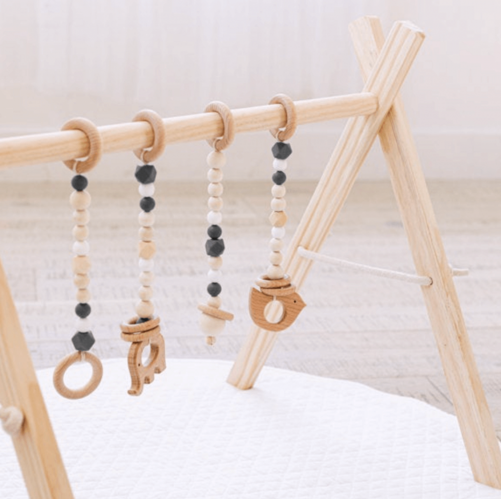 wooden baby gym