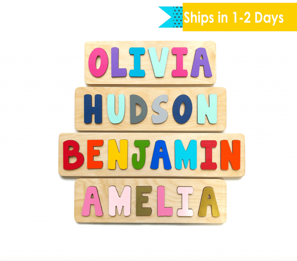 wooden personalized name board